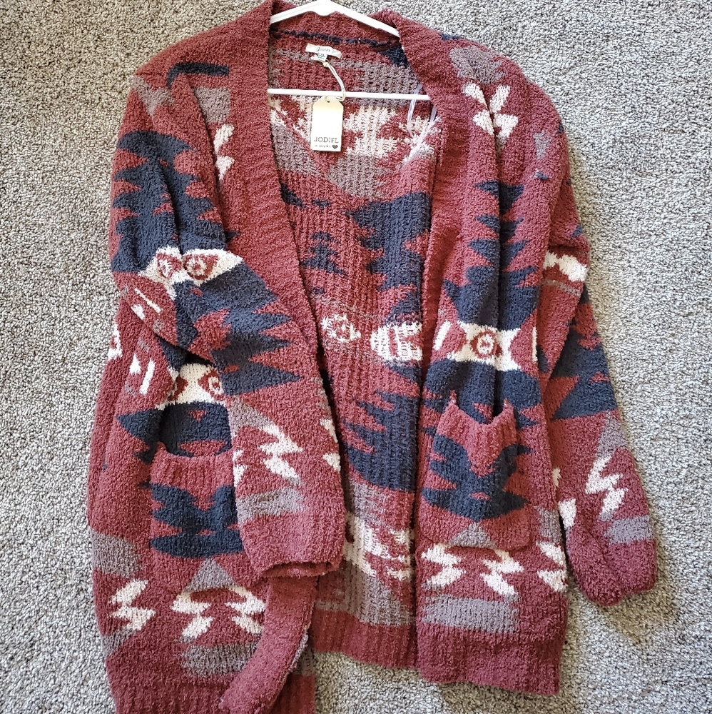 Rust Aztec cardigan